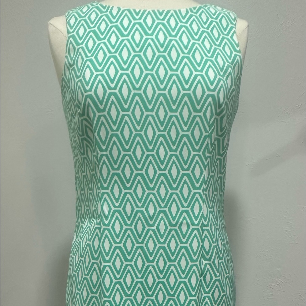 Mario Serrani Strapless Mint Geometric Dress